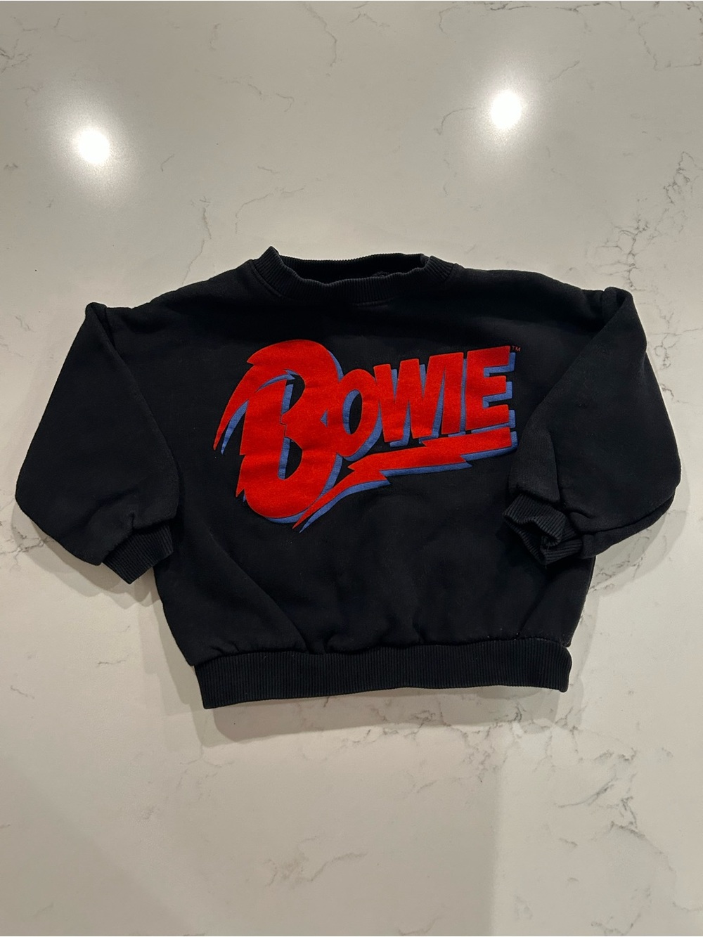ZARA Kids Black 'Bowie' Graphic Sweatshirt